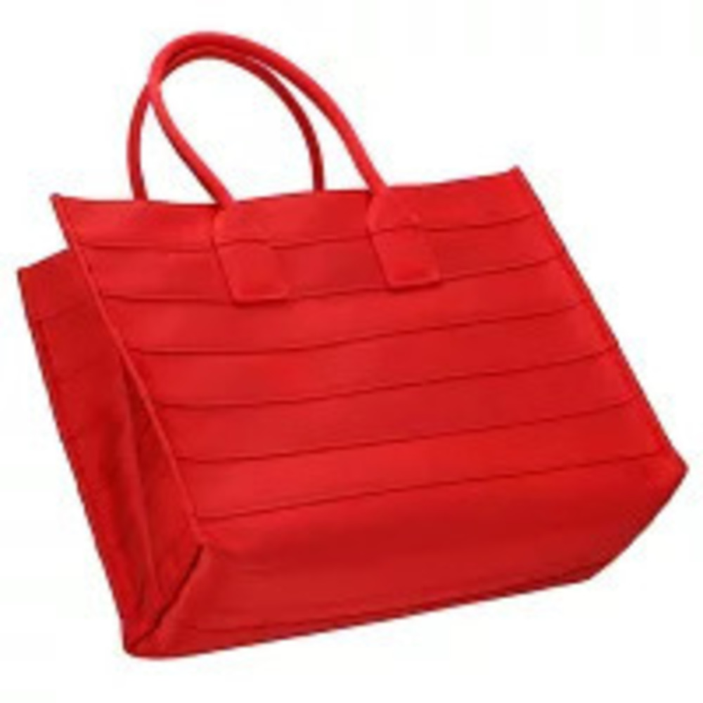 Salvatore Ferragamo Tote Bag ITALY FLARD Red Handbag